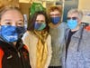 (l to r) Club members Sarah Anna Jonas, Zsuzsanna Baan-Jonas, co-chair Philanthropy Committee, Ann Sheridan, co-chair Philanthropy Committee, and Sister Mary of Hope Community Services