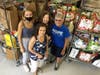 (l to r) Volunteer Daisy Leno and Club members Zsuzsanna Baan-Jonas and Therese Boyd, after making deliveries to Hope with Sister Mary Alice of Hope.
