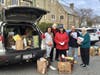 Club Members & friends awaiting donations. (l to r) Zsuzsanna Baan-Jonas, Club President Dorothy Rainier, Sheelah Mohan, Gerald Gerace, Carolyn Gallaher.
