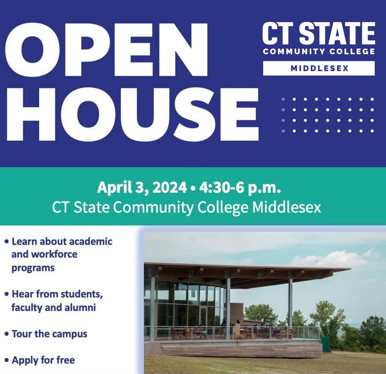 Apr 3 | Open House CT State Middlesex | Middletown, CT Patch
