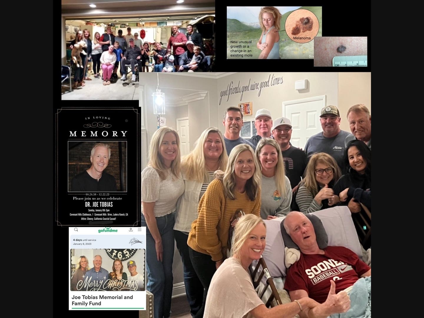 A community in mourning for beloved South County chiropractor and Ladera Ranch Hero Dad, Dr. Joe Tobias. Family raising awareness about skin cancer and melanoma by sharing their story. 