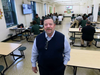 Real estate developer Gary Richetelli is photographed in the cafeteria at Notre Dame High School in West Haven, which will be named in honor of the Gary Richetelli '65 Family following his donation of $1.01 million to the school renovation project.