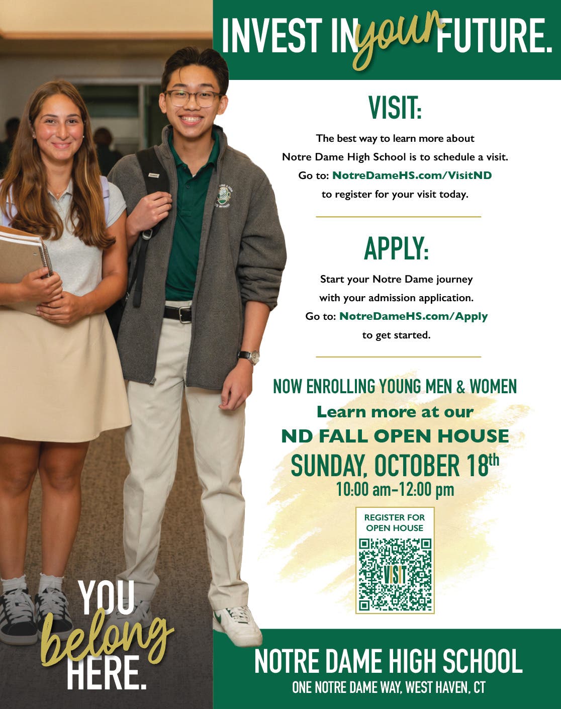Fall Open House - Notre Dame High School