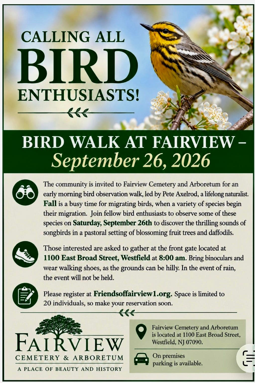 Early Morning Bird Walk