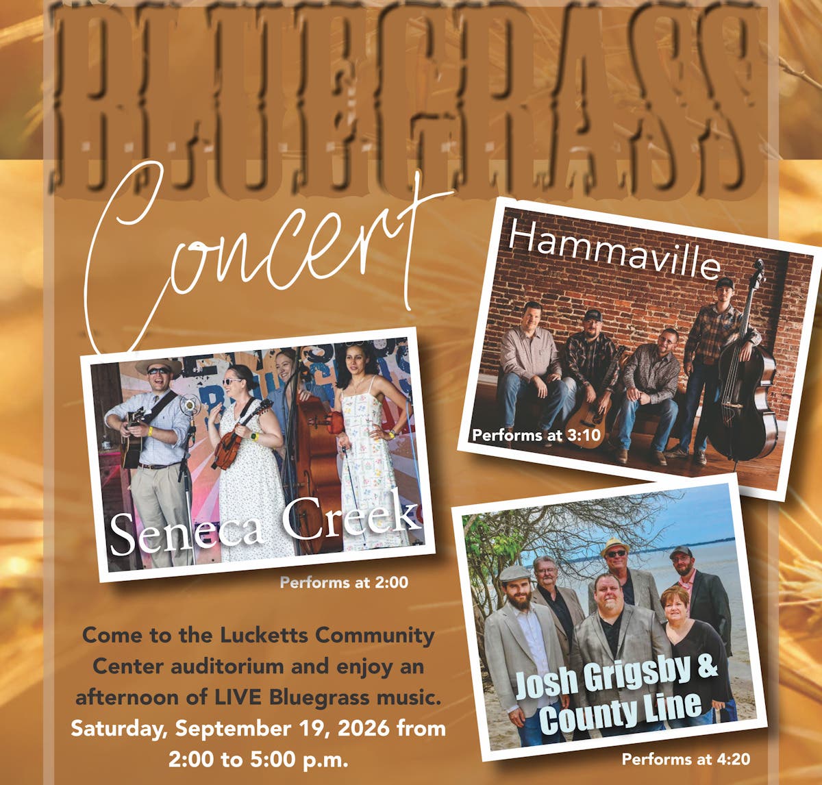 Free Concert featuring 3 Bluegrass Bands!
