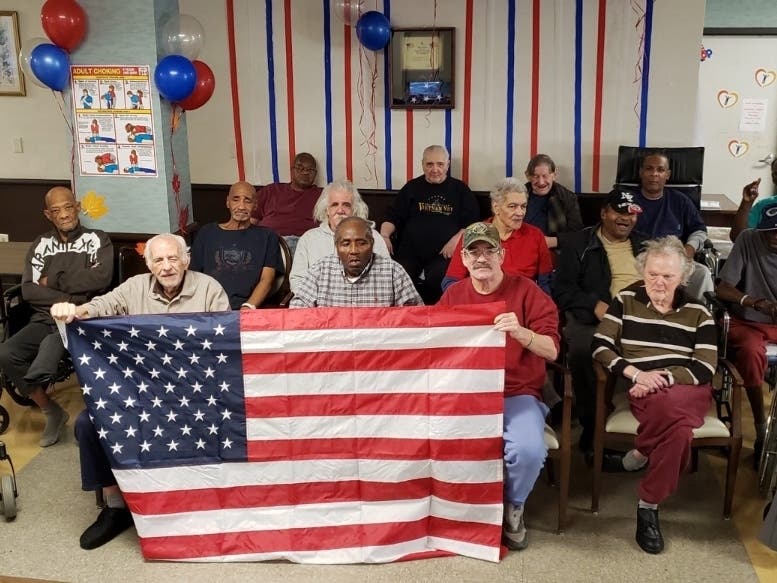 Holliswood Center Veterans in Jamaica, Queens on Veterans Day 2019