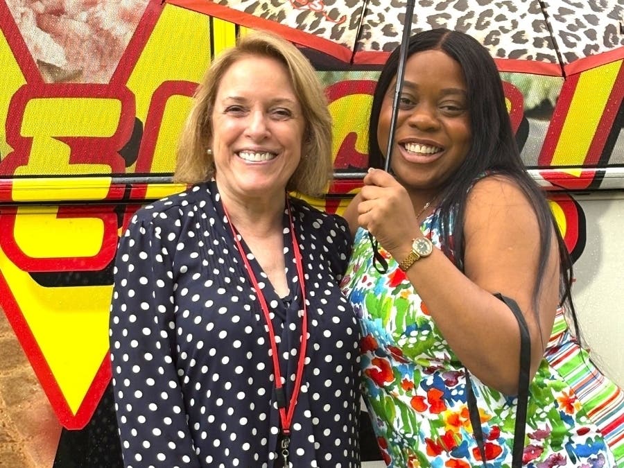Left, Visiting Nurse Service in Westchester's Acting CEO Diane Law with her Human Resources Manager Chantevia Stapleton