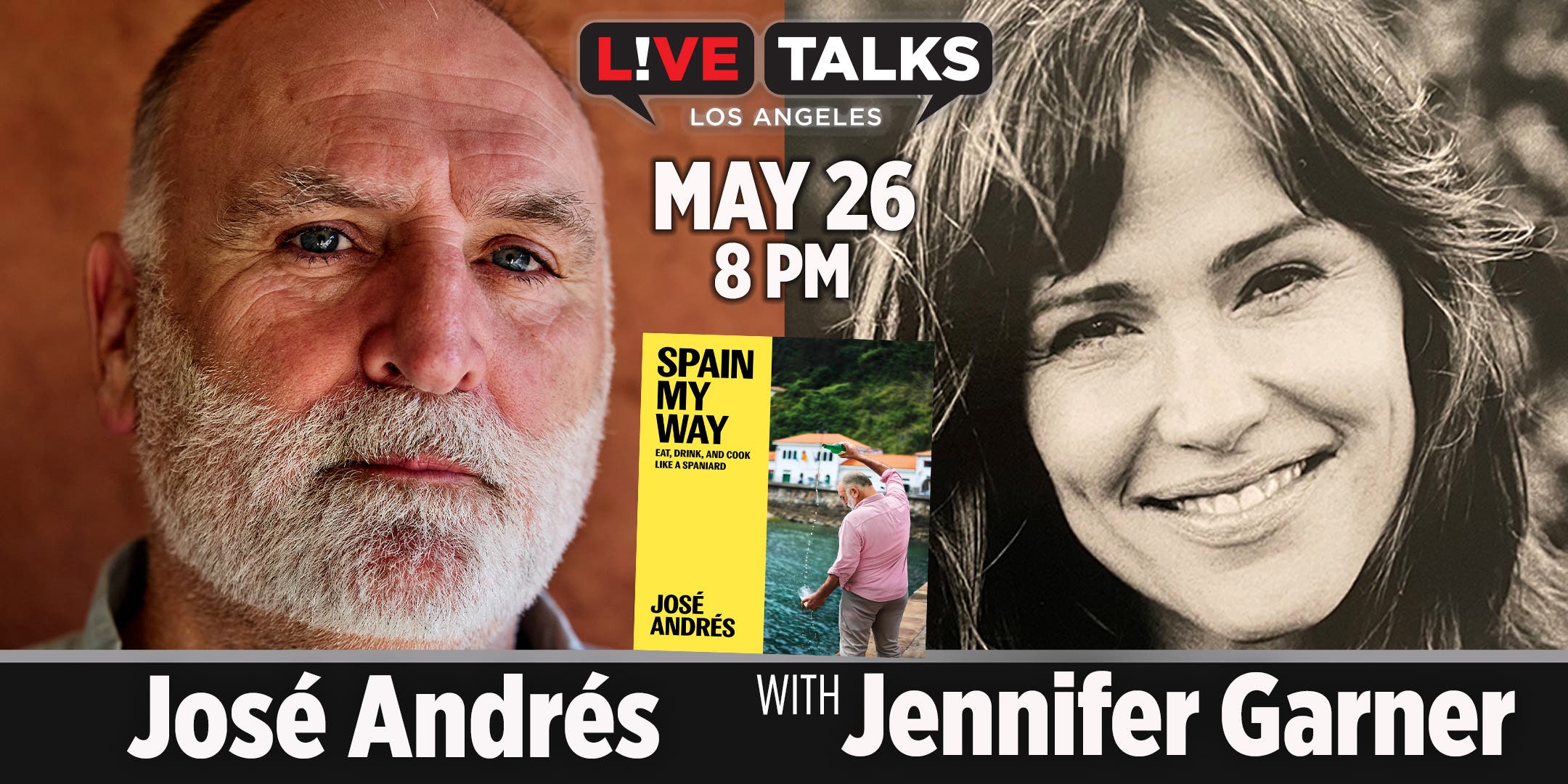 JOSḖ ANDRḖS in conversation with JENNIFER GARNER on new cookbook SPAIN MY WAY