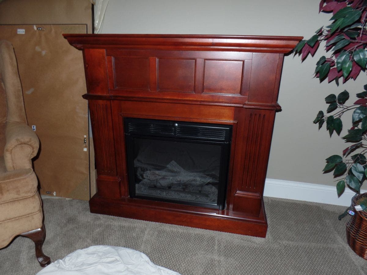 Cherry Wood Electric Fireplace | Doylestown, PA Patch