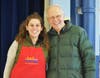 A Bed for Every Child's Program Director, Tina Giarla and Lynnfield Catholic Collaborative's Pastor, Father Paul Ritt