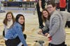 Hard at work: Isabella Paolini, Joy Pham, Mrs. Geaney (OLA School 8th grade teacher), Jack Swales.