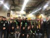 Front row, left to right: Metal fabrication department head Bill Williams, students Aris Monroy, Jason Paradis, Brandon 