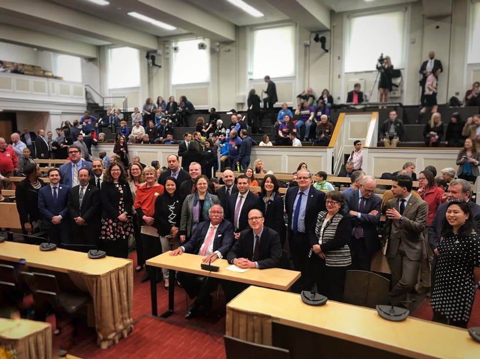 Senator Jason Lewis during his testimony in support of the Fair Share Amendment at an April 11 hearing.