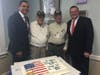 Francisco Urena (L) and Brad Jones (R), join with Arthur Hubbard and Jack Swymer at Pleasant Street Center.