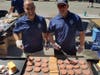 Left to right: Officer Joseph Ponzo and Officer David Szydlowski man the grill during the Stoneham Police Department's F