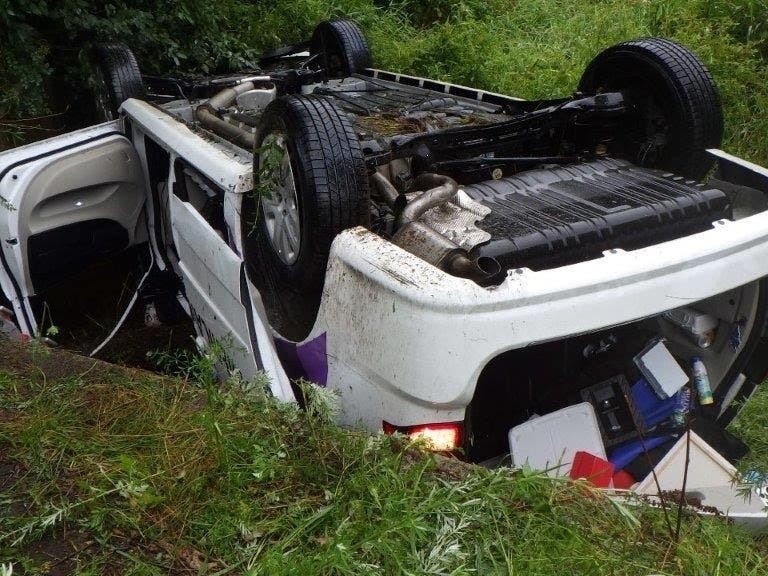 The North Reading Police and Fire Departments responded to a rollover crash Tuesday morning.