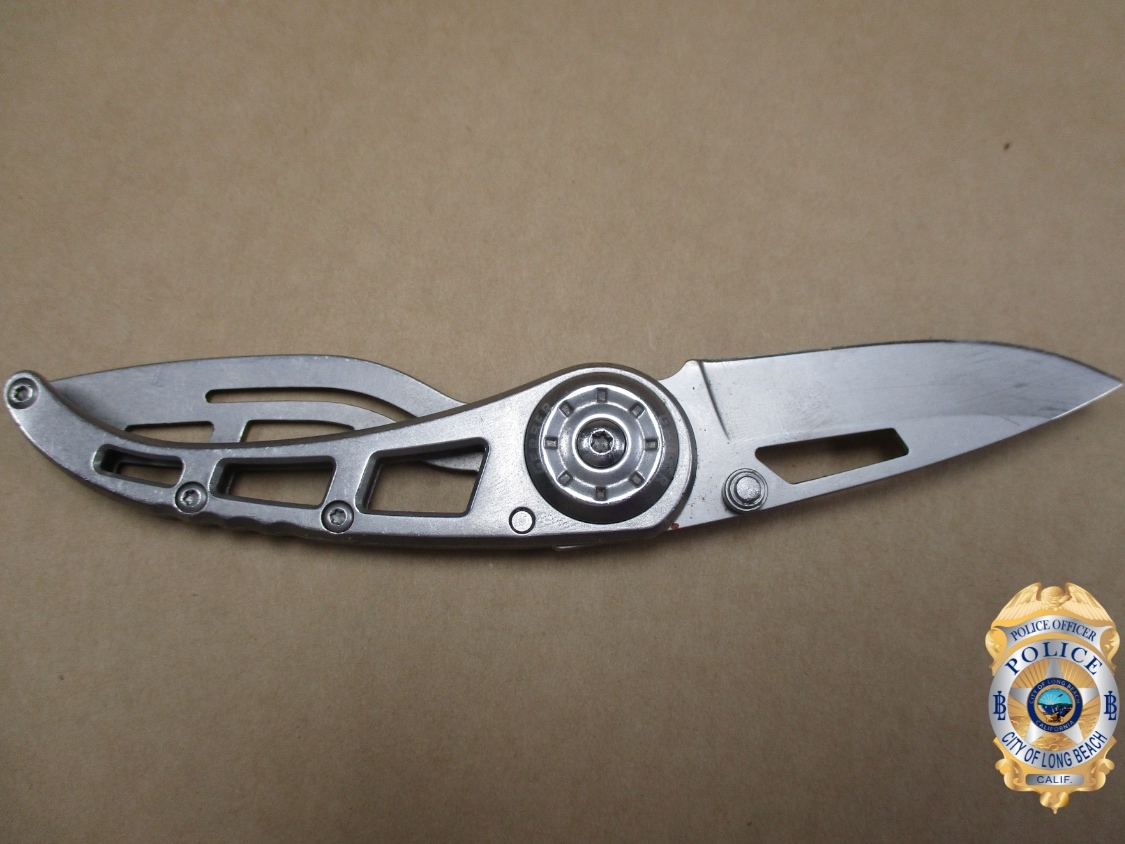 A knife that was recovered at the scene of the incident.