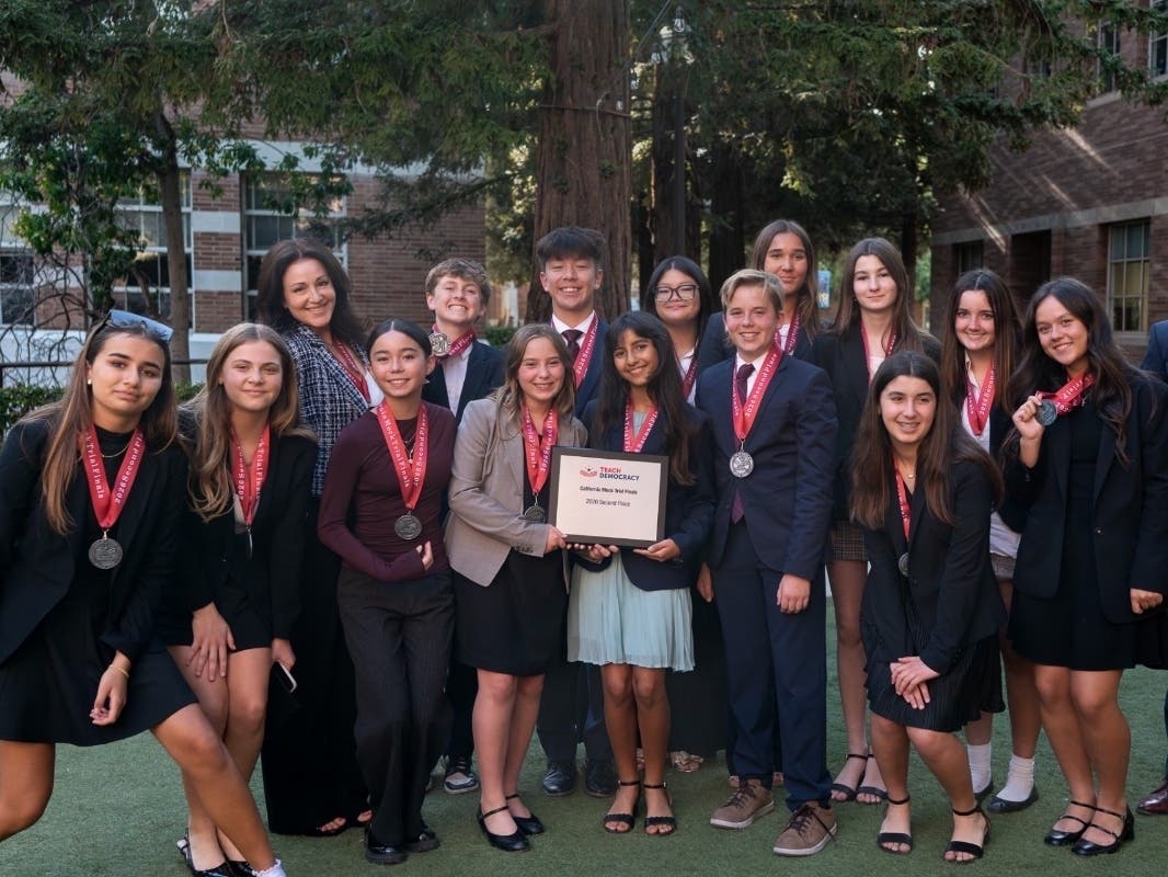 Students from American Martyrs School in Manhattan Beach.