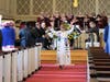 Rev. Laura Biddle gives the benediction at Brookside Church on Easter 2022.