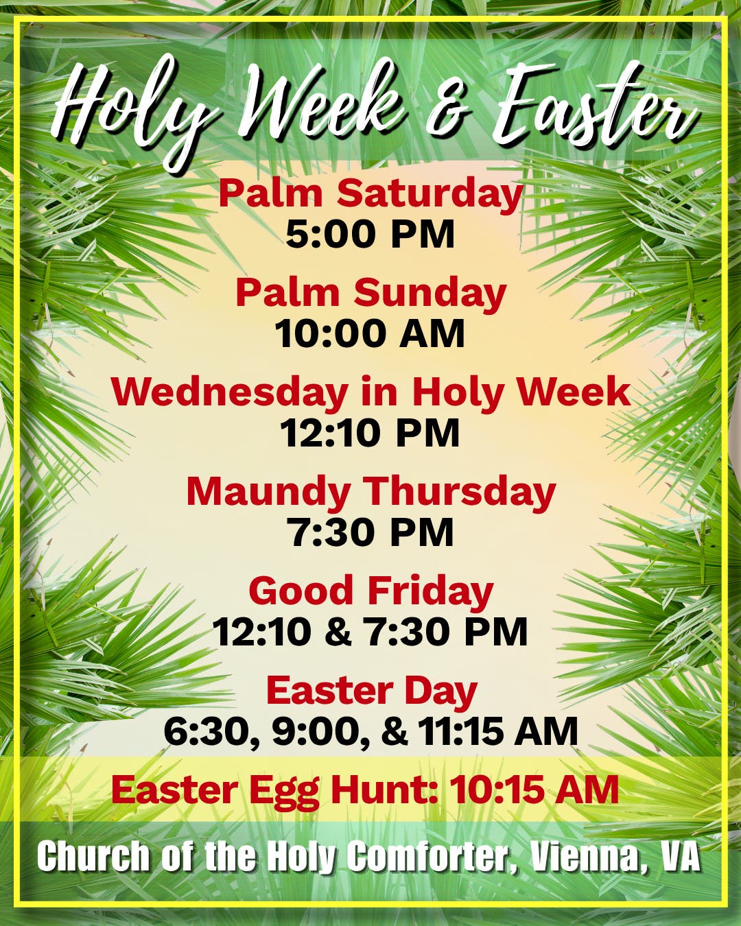 Holy Week & Easter