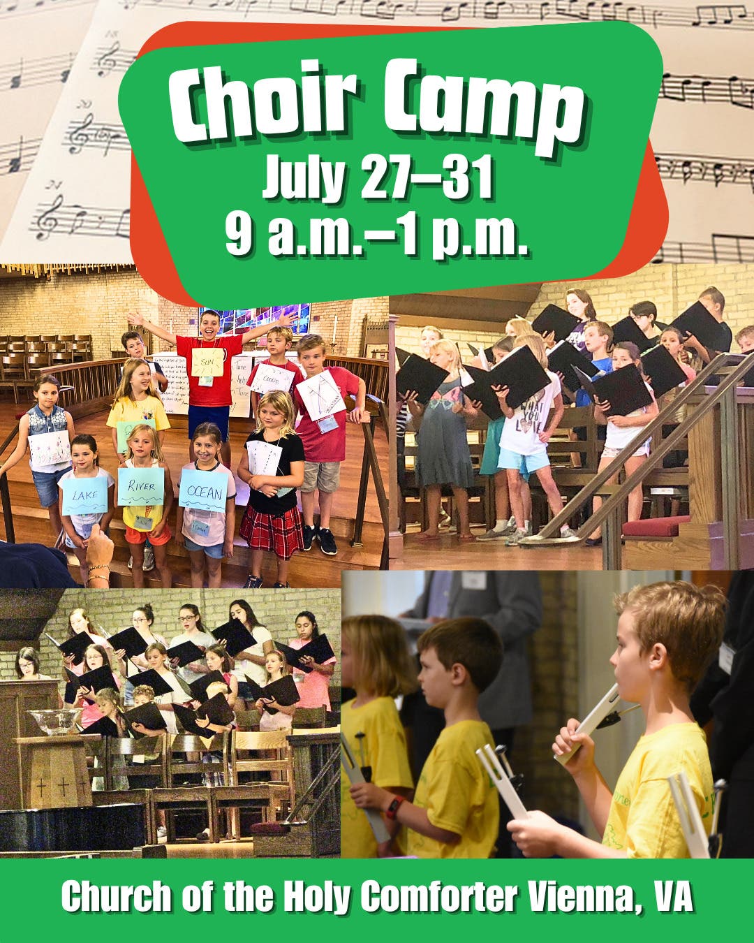 Register for Holy Comforter's Choir Camp