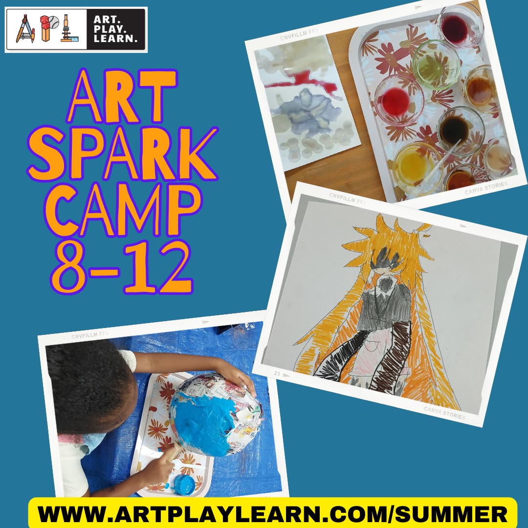 Art Spark Camp for 8-12 year olds by Art Play Learn
