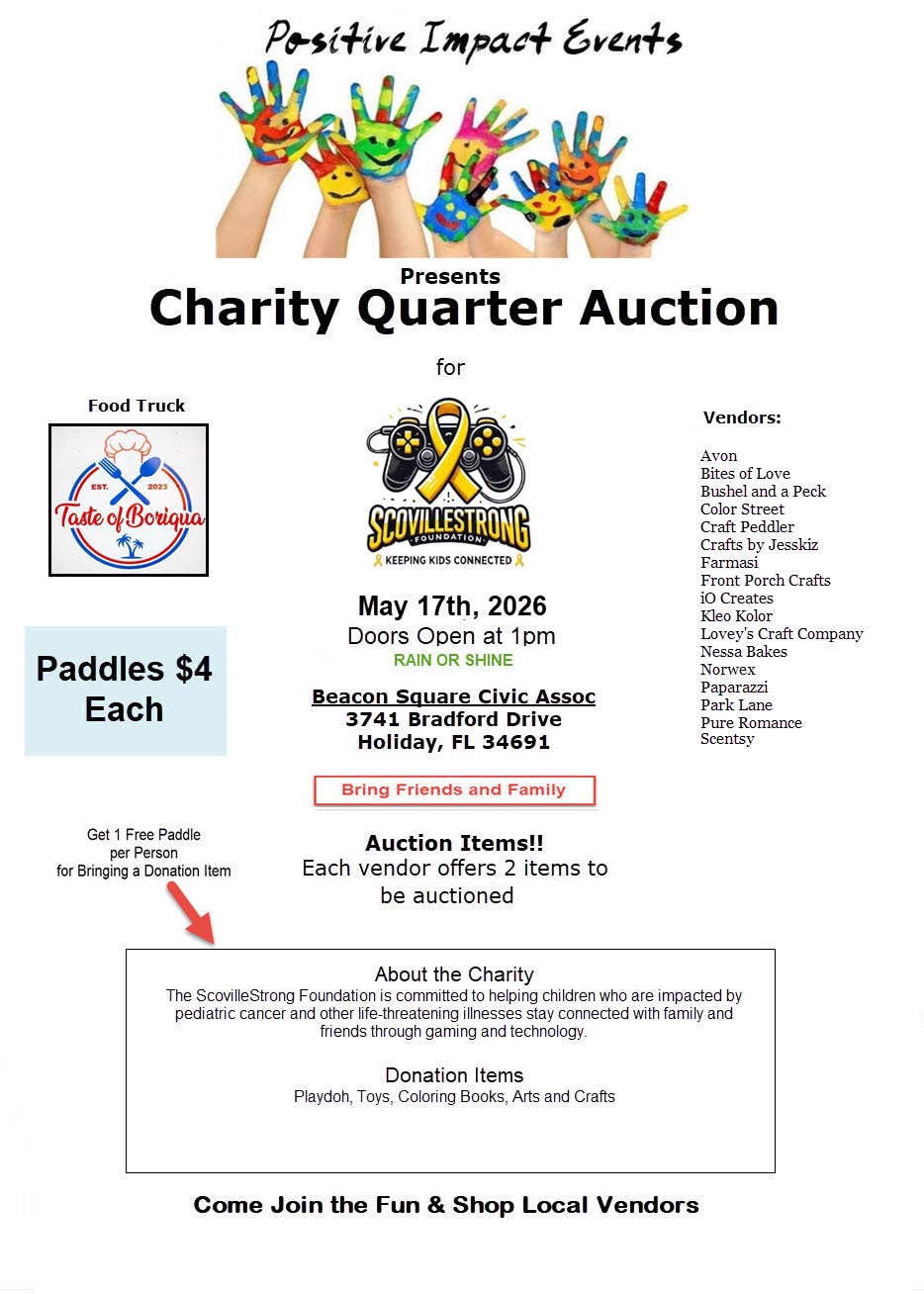 Quarter Auction for Scoville Strong Foundation 