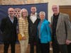 Rotary Club President Abed Medawar, Feeding Hands volunteer and local business owner Theresa D'Auria, Matt Schorr, Lois Bennett, and Jim Bennett