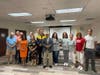 Members of Moms Demand Action are joined by the Exec. Board of the Wayne NJ Democratic Club and Passaic County Sheriff Richard Berdnik and Passaic County Commissioners Terry Duffy and Pat LePore.