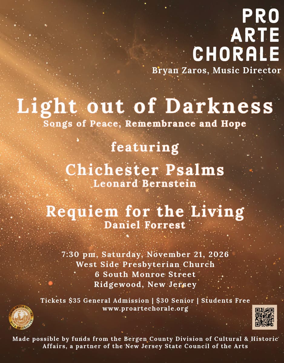 Pro Arte Chorale: Light out of Darkness