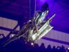 Lada Gaga hovers over the audience during AT&T TV Super Saturday Night.