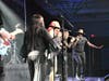 Derrick Wright (right) performs at Party with a Purpose by Taste of the NFL.