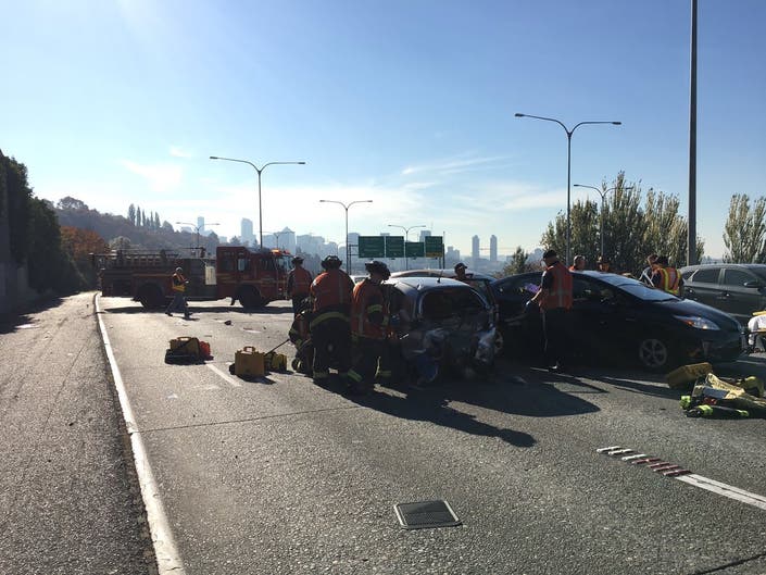 I-5 Blocked In Seattle By Multi-Car Crash | Seattle, WA Patch