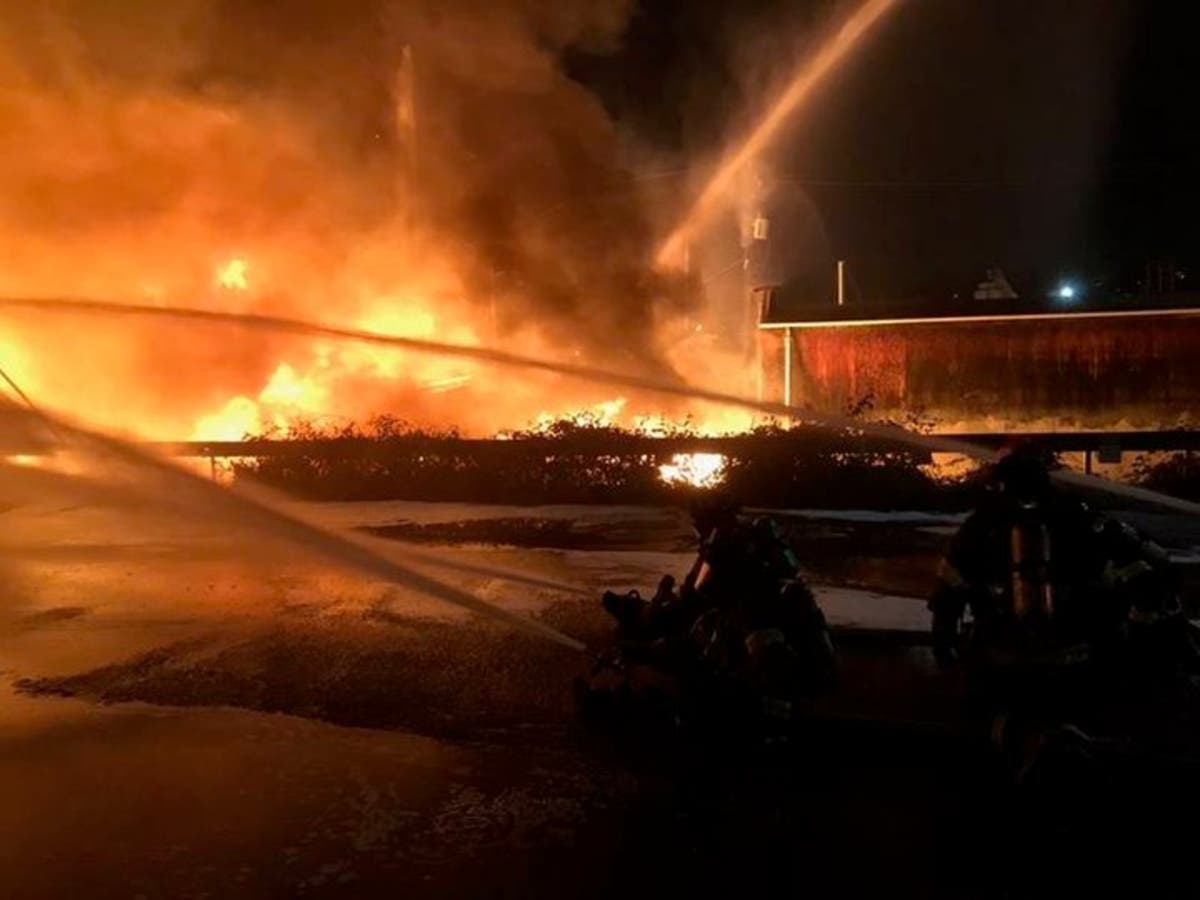 The Nov. 10, 2018, fire at Gascoigne Lumber on West Ewing Street.