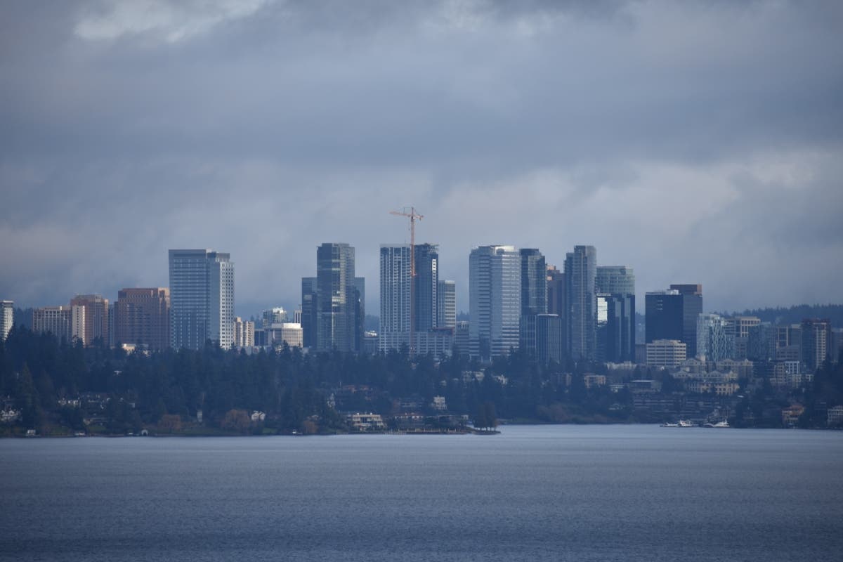 Bellevue seen from Seattle's Mt. Baker neighborhood. 
