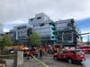 The building near Fairview and Mercer that the crane fell across.