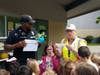 Lake Forest Park officer George Colman getting an award for work at Brookside Elementary. 