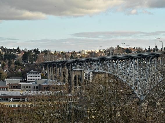 The Aurora Avenue Bridge will drop down to one lane in each direction on May 31. 