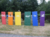 The LGBTQ Pride doors that were damaged outside the church. 