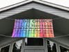 A new sign has been hung above the Renton United Christian Church since the June 19 arson.