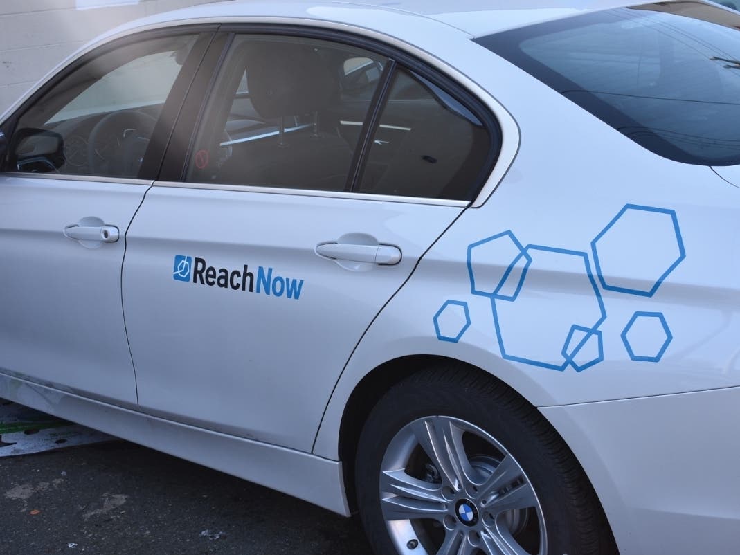 A ReachNow BMW car in Seattle. 