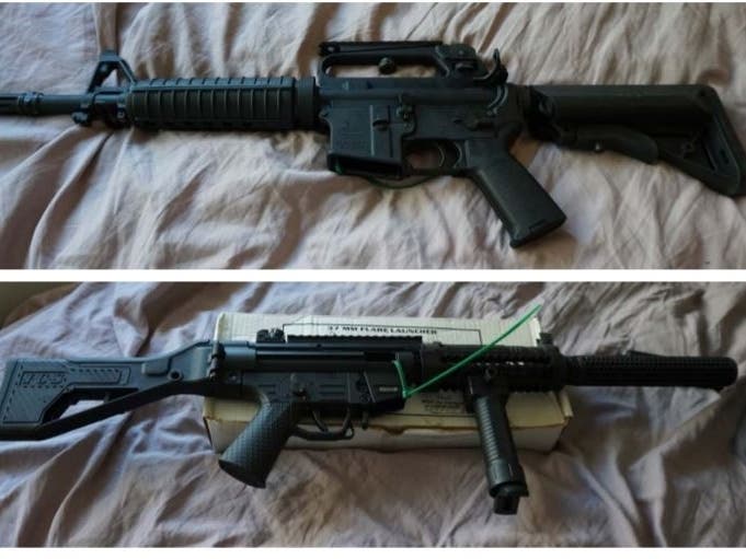 Two assault weapons seized by FBI agents from Paige Thompson's roommate, Park Quan. 