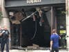 A dump truck driver crashed into a Subway in Pioneer Square on Monday morning. 