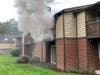 Central Pierce firefighters were battling a fire in an apartment building near the Puyallup River on Thursday morning. 