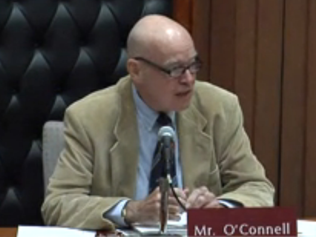 Worcester School Committee member Brian O'Connell at the Oct. 3 school committee meeting. 