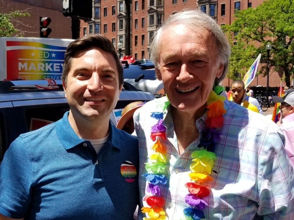 State Rep. Jack Lewis, D-Framingham, with U.S. Sen. Ed Markey. 