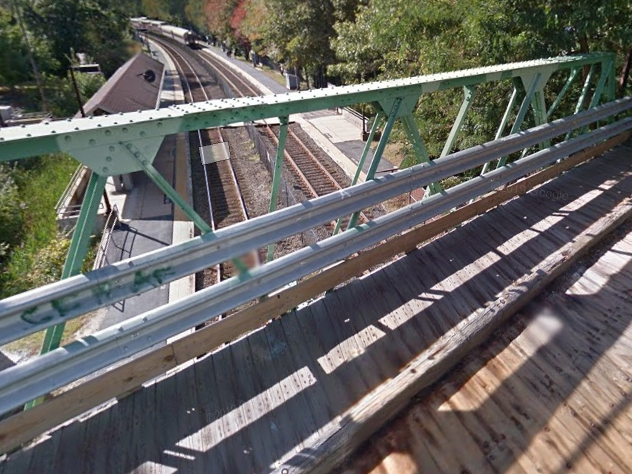 The Boden Lane Bridge above the West Natick MBTA station. 