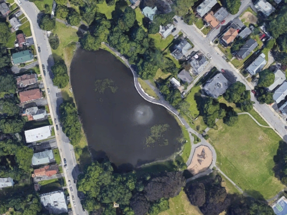 Crystal Pond at University Park, where a man's body was recovered on Nov. 6. 