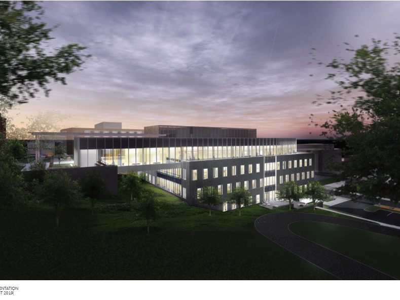 A rendering of WPI's new academic building, which broke ground in November. 