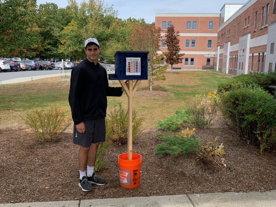 Lincoln-Sudbury High School junior Joseph Duggan, who built "kindness libraries" at local schools. 